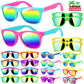 Giftinbox 24Pack Kids Sunglasses Bulk,Kids Sunglasses Party Favor?Neon Sunglasses For Kids Boys Girls Age 3-8,Valentines Day Gifts For Kids, Birthday Party ,Beach, Pool Party Favors