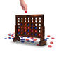GoSports 1 Foot Width enhanced 4 in a Row Game Dark Wood Stain with Connect Coins  Portable Case and Rules