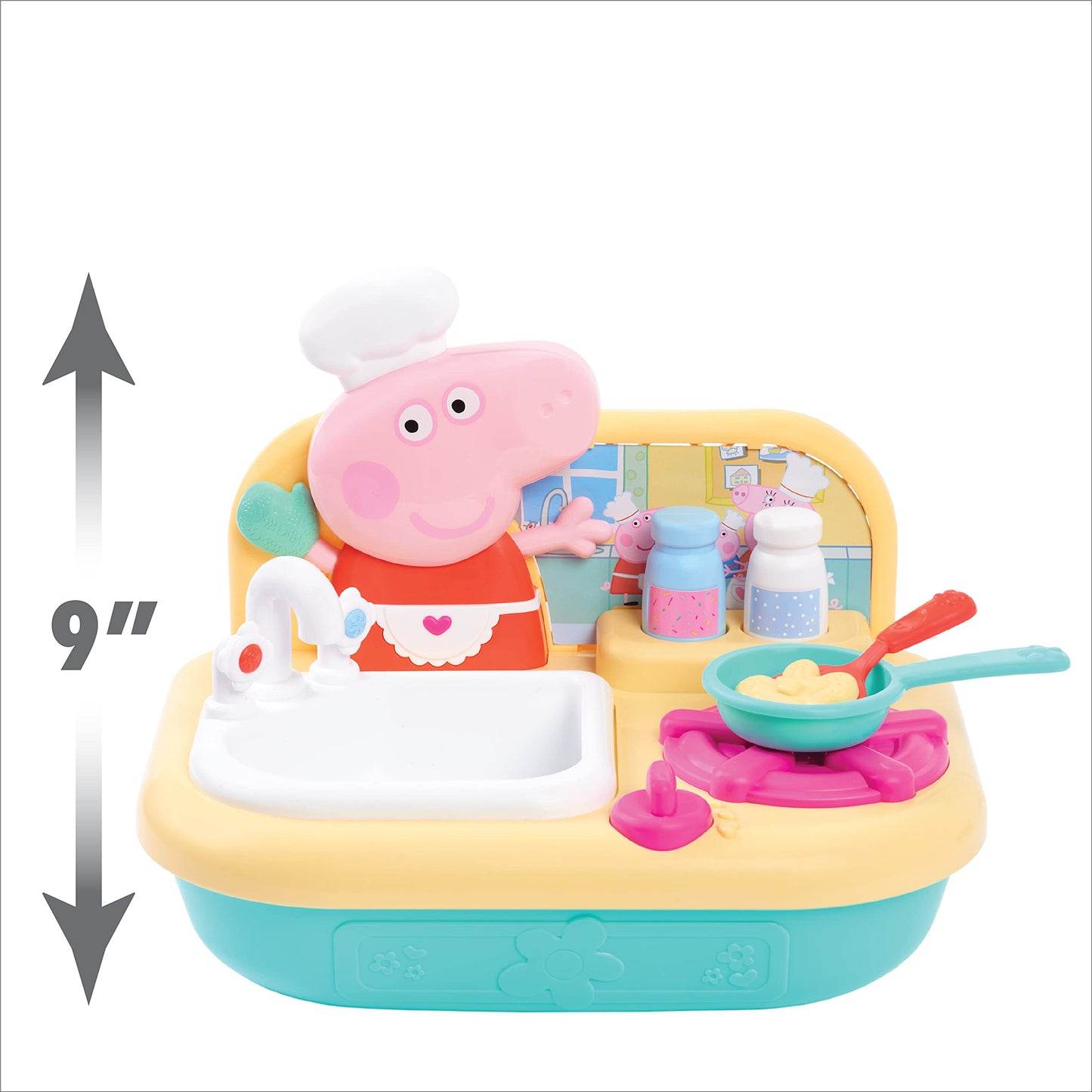 Peppa Pig Cooking Fun Tabletop Kitchen, Kids Toys for Ages 3 Up by Just Play