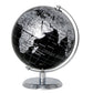 Exerz World Globe Black Dia 5.5-Inch - Mini Educational Globe Of Earth - Metal Base - Metallic Black