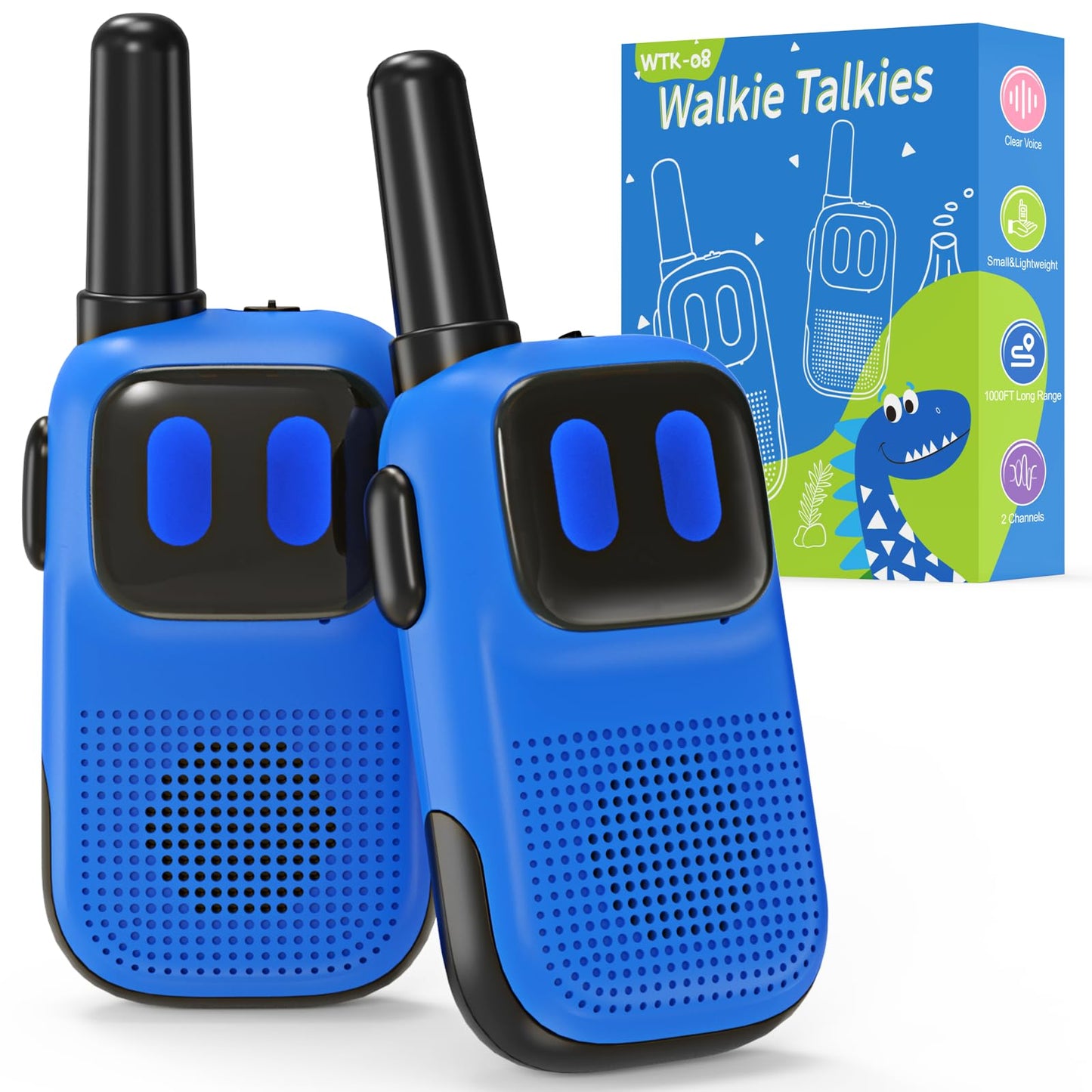 Holiky Toys For Ages 5-7 Boys Girls, Walkie Talkies For Kids 1000Ft Range 2 Channels 2 Way Radio Toy Christmas Birthday Gifts Fo