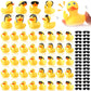 Fingertip Wd 50 Pcs Rubber Ducks With Sunglasses,Squeak Finger Duck Bath Toys,Funny Rubber Ducks Rubber Figurines Mini Ducks For