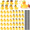 Fingertip Wd 50 Pcs Rubber Ducks With Sunglasses,Squeak Finger Duck Bath Toys,Funny Rubber Ducks Rubber Figurines Mini Ducks For