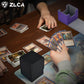 Zlca Card Deck Box For Trading Cards, Mtg Yugioh Deck Case Holds 100+ Single Sleeved Cards, Pu Leather Magnetic Card Storage Box Fits For Tcg Ccg Magic Game Cards (Black)