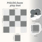 16Pcs Baby Play Mat for Floor  Foam Floor Tiles for Kids with Interlocking  Squares Foam Puzzle Carpet for Playroom  Crawling Rug for Babies 6-12 Months Toddlers 11.8 * 11.8 * 0.6In Each Grey White