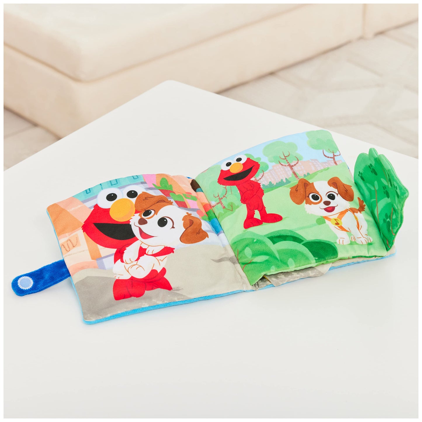 GUND Sesame Street Furry Friends Forever Soft Book  enhanced Plush Sensory Toy for Ages 1 and Up  Blue  6