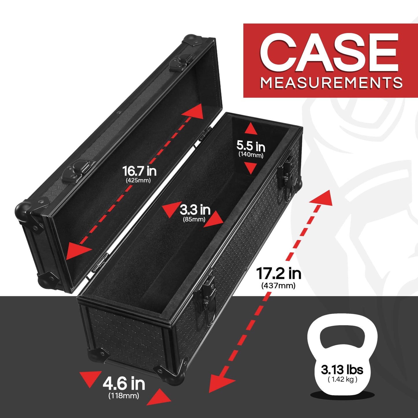 Graded Card Hard Storage Case | Fits 60+ Slabs | Designed For Sports Cards, Psa, Becketts, Bgs, Sgc, Cgc, Toploaders, One-Touch Etc. Strong Protection, Lockable Box, Including Foam Blocks