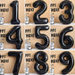 Black 60 Number Balloons Giant Jumbo Foil Mylar Helium Balloons Party Decoration Supplies Balloons Great For Women Men 60Th Birt