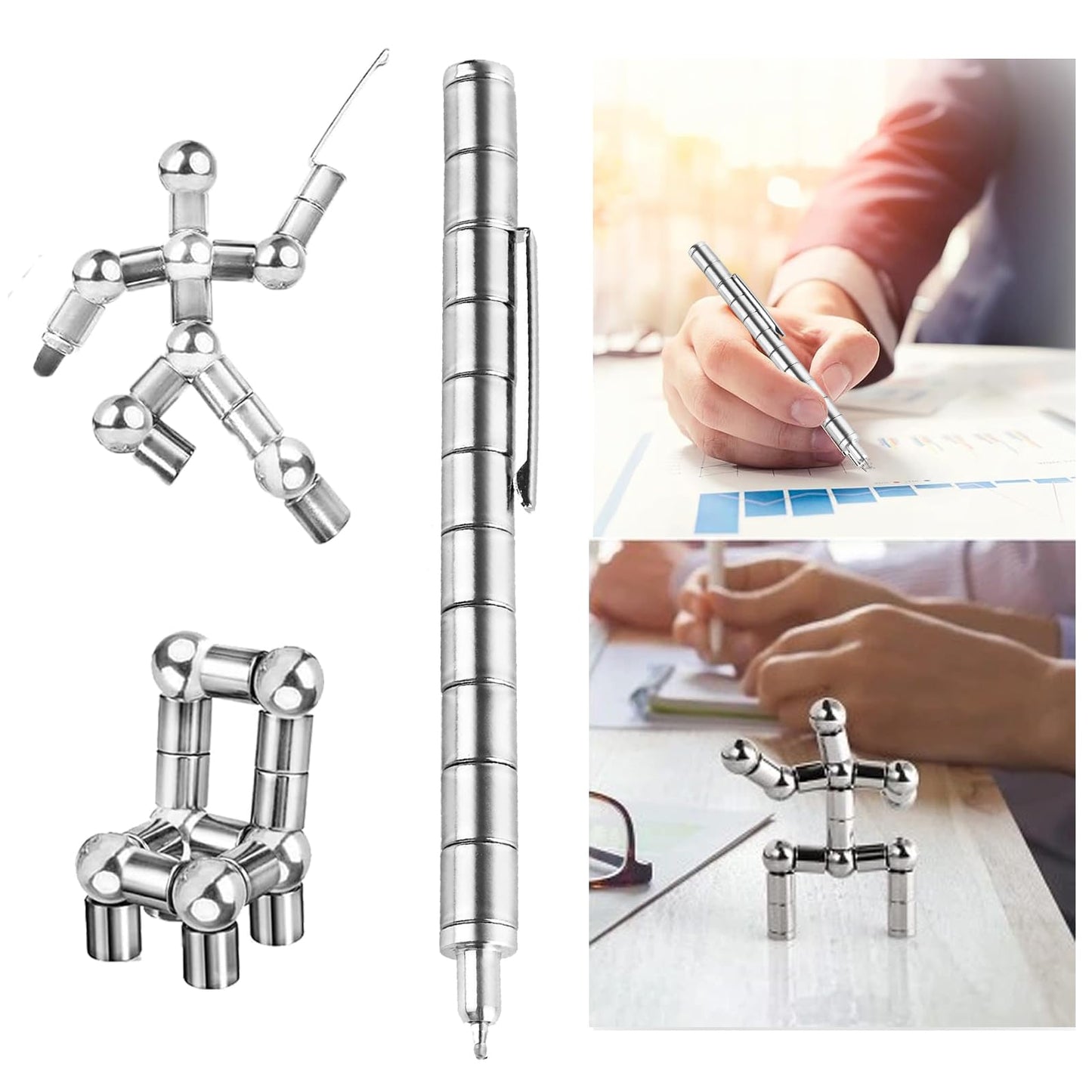 Aoyalabor Magnetic Fidget Pen, Magnetic Pen Gifts For Teenage Boys Decompression Magnet Pen Fidget Toy Pens, Christmas Birthday