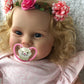 Icradle 20' Realistic Reborn Baby Doll Girl With Rooted Blonde Hair, Silicone Toddler Toy For Ages 3+