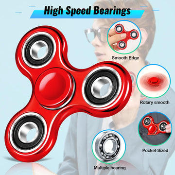 Gigilli 2Pcs Fidget Spinner For Kids Adults Stress Relief Sensory Fidget Toys, Anxiety Fidget Spinners Adhd Autism, Easter Basket Stuffers For Boys Girls, Birthday Easter Gifts For Kids Teens Adults