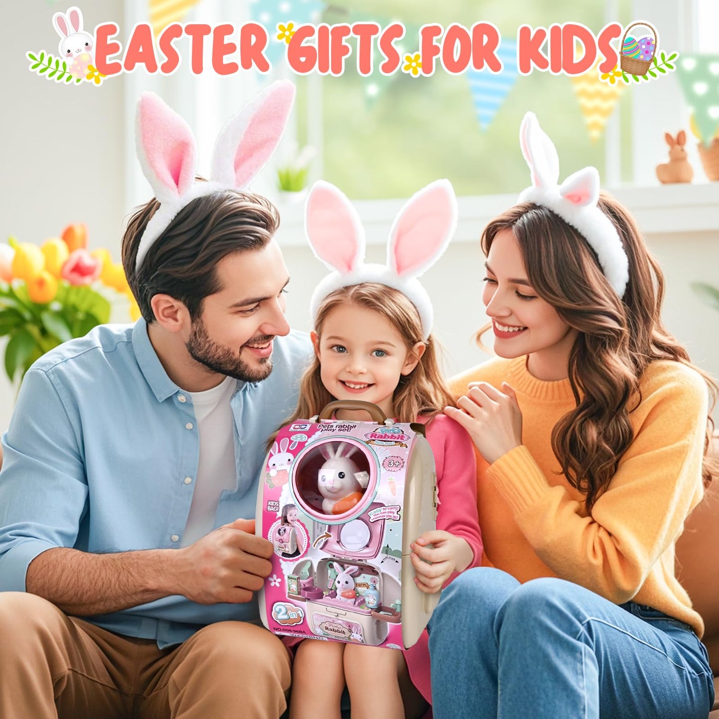 Shemira Girl Toys Gifts for 2 3 4 5 6 Years Old, Toddler Girl Toys, Bunny Toys for Kids, Easters' Gifts for Girls, Pet Care Pret