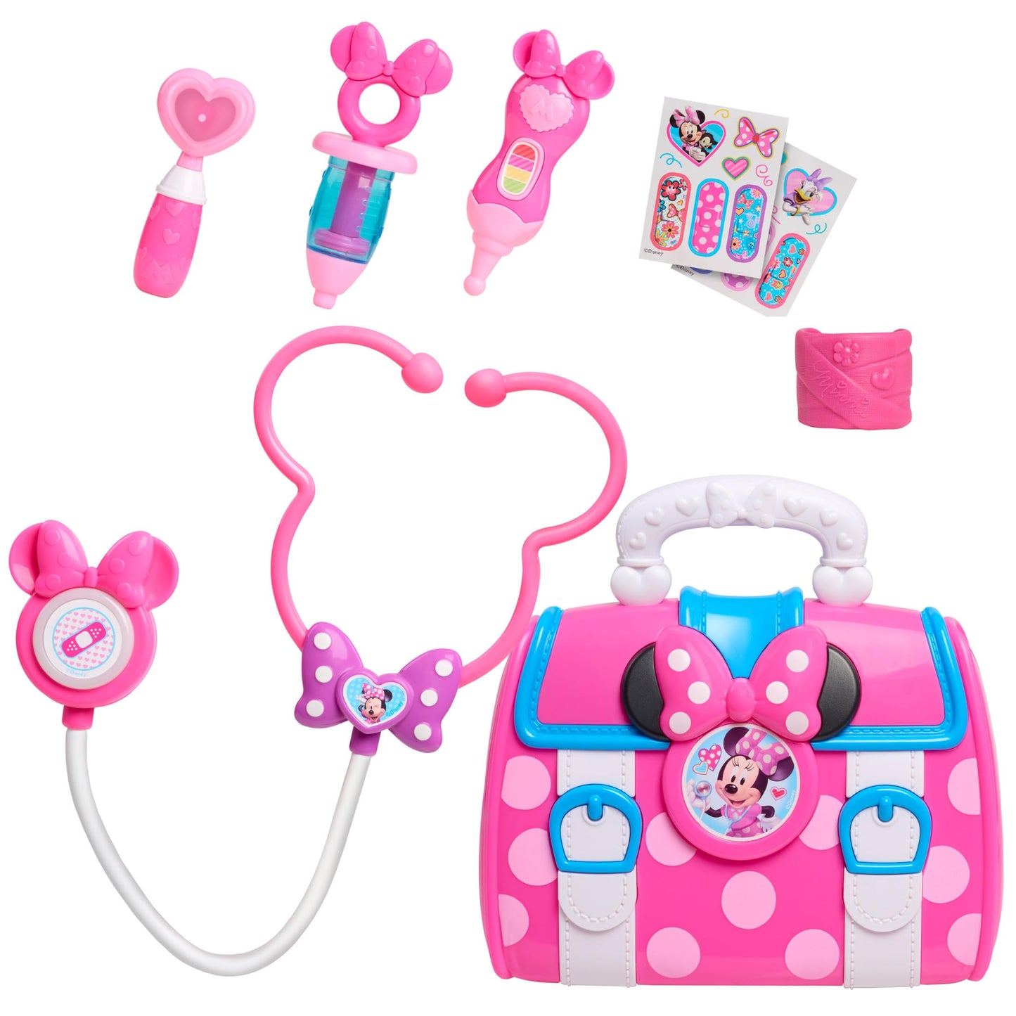 Minnie Mouse Bow-Care Doctor Bag Set, Kids Toys for Ages 3 Up by Just Play