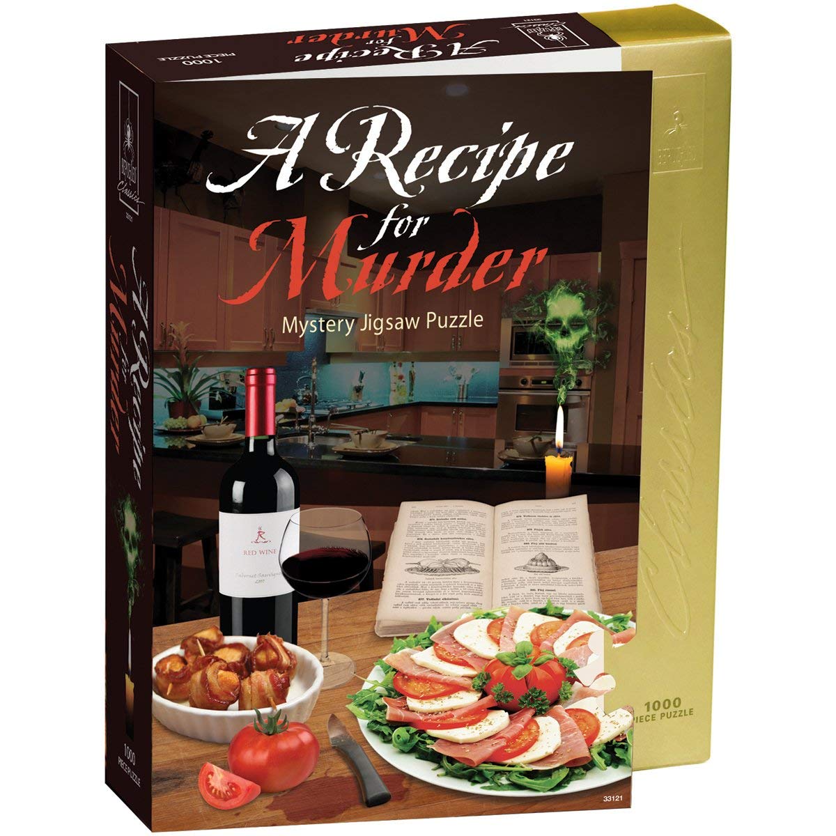 Bepuzzled Classic Mystery Recipe For Murder Jigsaw Puzzle by University Games |Comes with Murder Mystery and Jigsaw Puzzle | 1,0