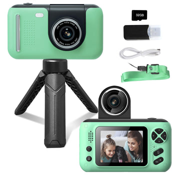 Kids Camera,Kids Camera For Boys,Kids Digital Camera Kids Video Camera For Vlogging With 32Gb Sd Card,Toddler Toys Christmas Bir