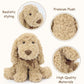 Weigedu Poodle Puppy Goldendoodle Stuffed Animal, Adorable Toy Dog Labradoodle Plush For Kids Boys Girls Birthday Easter Christmas Bedtime Gift, 11.8“ Golden