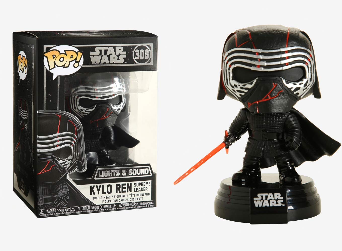Funko Pop! Star Wars Kylo Ren (Lights & Sound) - Vinyl, Multicolor, Standard Size, Model 44599