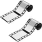 Gejoy 2 Rolls Filmstrip Tape Movie Party Decorations Filmstrip Poly Streamers Movie Reel Decor White and Black Material Film Bor