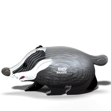 Eugy Badger 3D Puzzle, 35 Piece Eco-Friendly Educational Learning Puzzles For Kids 6+