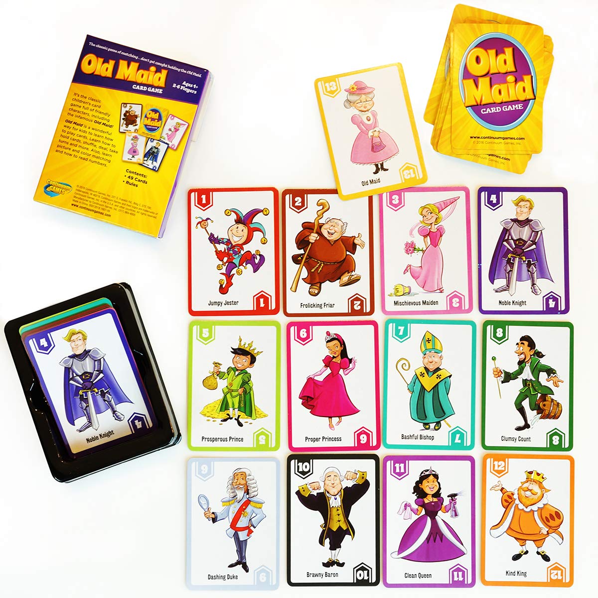 Continuum Games Old Maid Classic Card Game for Kids - Ages 4+, Multicolor, Cardstock, Model CG1607