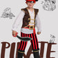 Spooktacular Creations Pirate Costume for Kids  Boys Classic Brown Pirate Outfit Deluxe Set with Toy Accessories for Toddler Halloween Pretend Roleplay Themed Party (Medium  8-10 yrs)