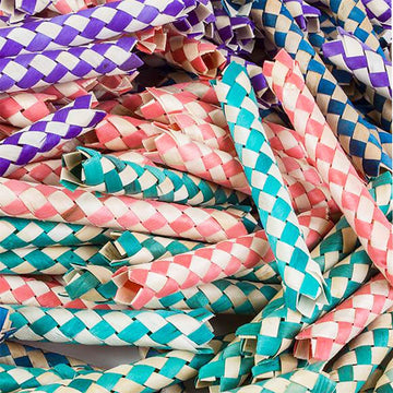 The Dreidel Company Classic Bamboo Finger Traps, Assorted Colors, 5" - 12-Pack