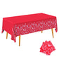 Gatherfun Valentines Day Hot Heart Love Tablecloth Waterproof Plastic Rectangular Disposable Table Cover for Valentines Day, E