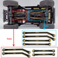 Rclions Higher Extra Clearance Rc Links Linkage Set For 1/24Th Axial Scx24 Bronco C10 Jlu Crc Rc Crawler Car Upgrades Parts (Bla