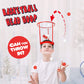 Novelty Place Head Basketball Hoop Party Game Set for Kids & Adults - Adjustable Basketball Headband with 20 Balls - Red & White