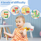 Zycolo Montessori Tangram Educational, Geometric Shapes Puzzle Toys with 120Pcs Wooden Puzzle Blocks and 20Pcs Cards, Colorful P