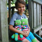 Zubels Baby Freddy The Frog Hand-Knit Plush Toy, All-Natural Fibers, Eco-Friendly, 24-Inch