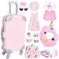 Bnuzeiyi 17Pcs 18 Inch Girl Doll Clothes And Accessories Doll Accessories Travel Play Set With Travel Pillow Camera For 18 Inch Dolls Gift For Girls