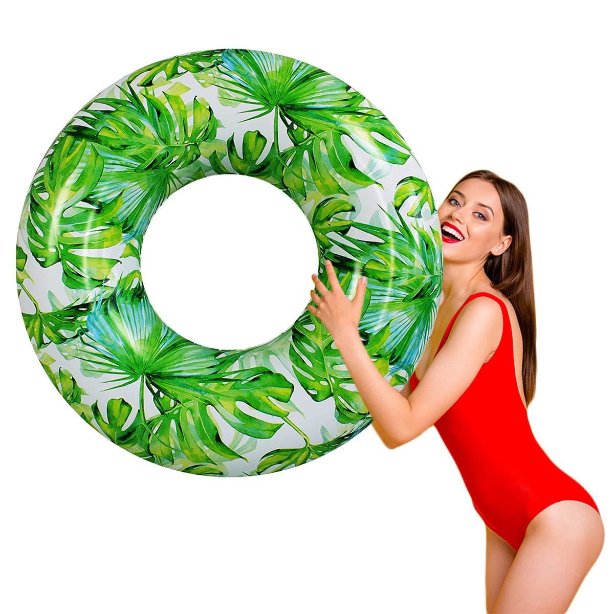 Pool Float For Adult, Inflatable Pool Float Tube, Adult Swim Ring, Water Fun Large Blow Up Summer Beach Swimming Raft Kids And A
