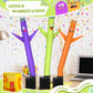 Poen 3 Pcs Winter Mini Inflatable Tube Man Gift Wacky Waving Inflatable Tube Guy With Blower Desktop Mini Dancer Tubes Man Gift For Winter Man Women Birthday Party Decoration(Funny)
