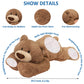 ronivia Weighted Bear Plush Toy, 29.5" 6.2lbs Brown Stuffed Animal, Soft Plush Material, Model ronivia2558