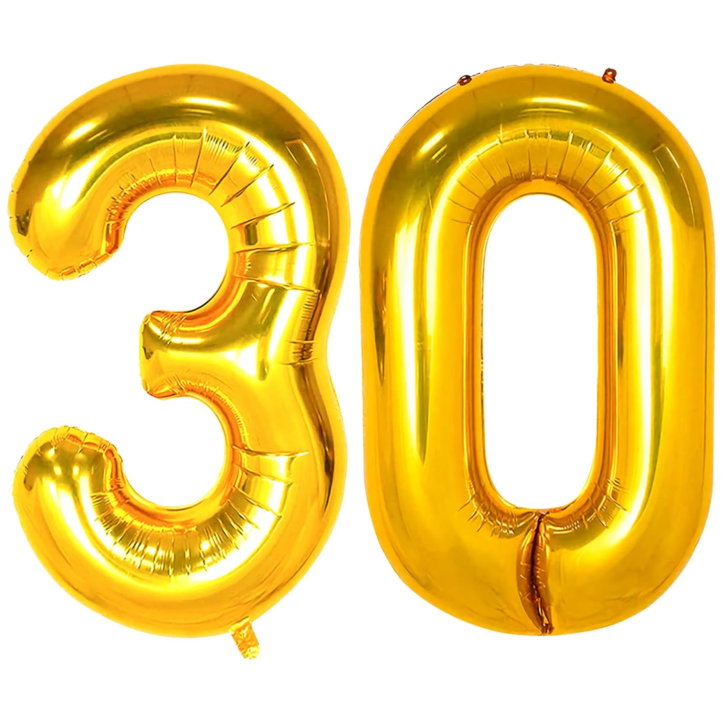 Large Gold 30 Balloon Number, 42 Inch 30Th Birthday Decorations, Foil Mylar Big Helium Numbers Balloons For Birthday Anniversary
