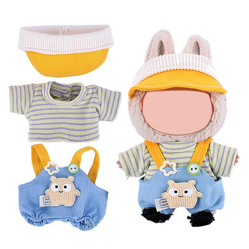 17cm Doll Clothes Set  enhanced Jeans & Knitted Sweater Outfit for 17cm 15cm Dolls  Cute Dress Up Fashion  No Doll Included (Star  17cm/15cm)