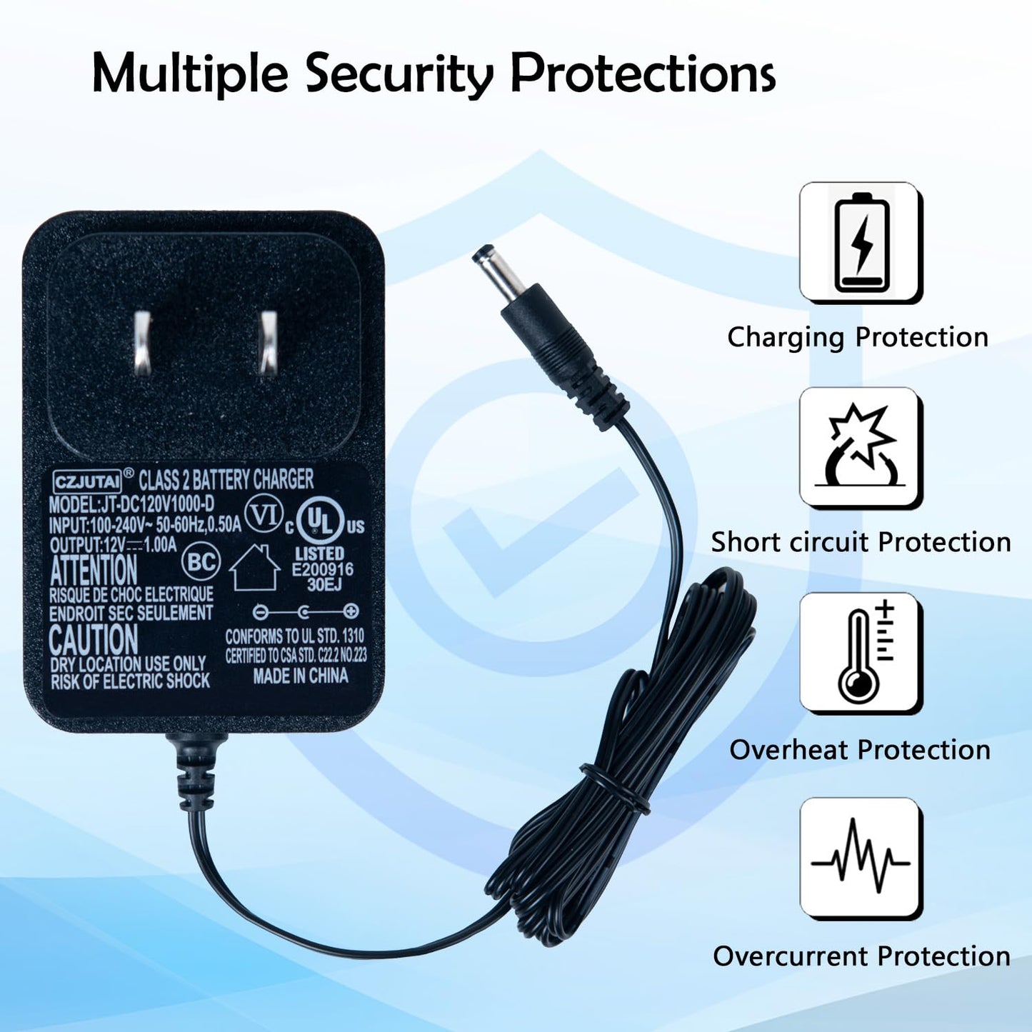 12V Charger for Kids Ride On Car,12 Volt Battery Charger for Best Choice Products SUV Car a Variety of Electric Baby Carriage Ri