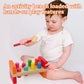 Hidoggy Wooden Hammer Toy For Toddlers 1-3, Montessori Pounding Bench Toy With 8 Pegs And Mallet For Hand-Eye Coordination, Stea