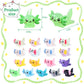CozyWhimsy Mini Resin Axolotl Set - 51 PCS Glow-in-the-Dark Aquarium Decor for Dollhouse and DIY Miniature Gardens