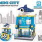 Brick Loot Exclusive Mini City Neighborhood Toy Building Block Aquarium - Custom Designed Model - Compatible With Lego And Other Major Brick Brands