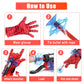 YUETIANE Spider Web Shooter Set - 2 Packs Plastic Launcher Gloves for Kids - Blue - Perfect for Birthday, Halloween, Christmas, Valentine's Day