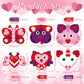 Tatuo 30 Set Valentines Day DIY Craft Kit Valentine DIY Craft Hanging Ornament Classroom Decorations Valentines Day Cutouts Sti