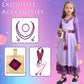 Itvti Wish Asha Costume For Girls Princess Halloween Christmas Dress Purple Cosplay Outfit, 8-9 Years(Tag 160)