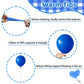 Red Blue Black Balloons, 60Pcs Red And Blue Party Balloons, 12Inch Metallic Silver Balloons Dark Red Blue Confetti Balloons For