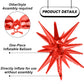 6PCS Star Balloons, 22Inch Large Red Star Balloons Explosion Foil Balloon Cone Spike Balloon for Birthday Graduation Wedding Ann