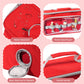 Hautton Carrying Case For Toniebox Starter Set, Portable Travel Carrying Bag For Tonies Audio Player, Tonies Figures, Headphone And Charging Station With Shoulder Strap And Handle -Red