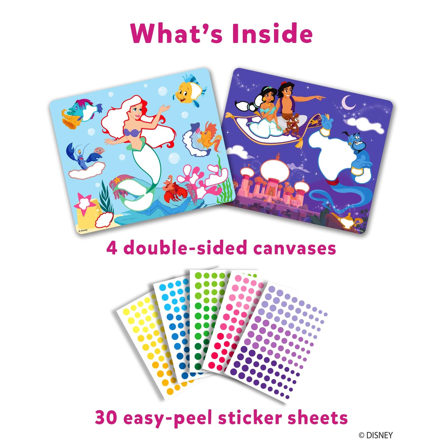 Skillmatics Dot It Sticker Art Activity - Disney Princess, Easter Basket Stuffers, Mess-Free Fun For Kids, Craft Kits, Diy Activity, Travel Toys, Gifts For Boys & Girls Ages 3, 4, 5, 6, 7