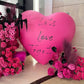 GaesQae Giant Hot Pink Heart Foil Balloons - 63 Inch Mylar Balloons for Mother's Day, Valentine's Day, Weddings, Birthdays, Anniversaries