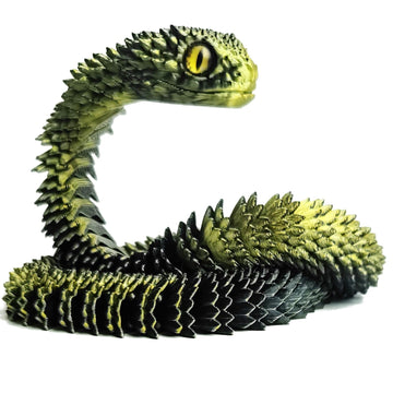 24In 3D Printed Snake Toys, Flexible 3D Printed Animal, Eco-Friendly Fidget Adhd Snake Toys, Perfect Desk Pet For Animal Collect